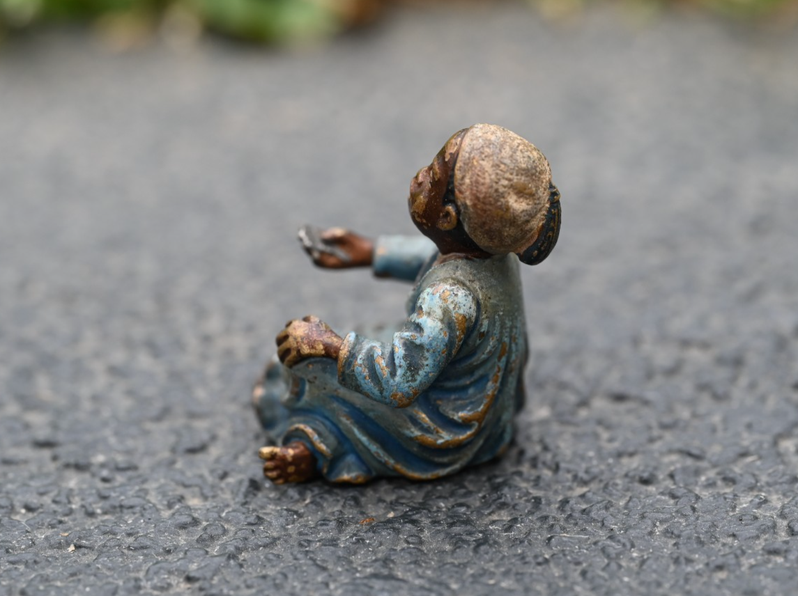 Detailed Antique Austrian Vienna Cold Painted Bronze Figure of Young Arab Child4