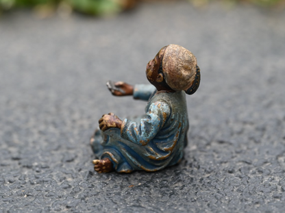 Detailed Antique Austrian Vienna Cold Painted Bronze Figure of Young Arab Child4