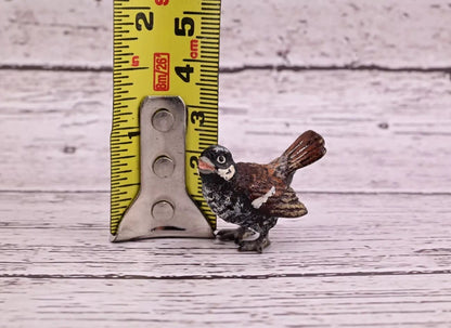 Lovely Antique Austrian Vienna Cold Painted Bronze Figure of Sparrow Bird9
