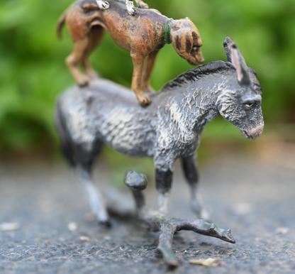 Austrian Vienna Cold Painted Bronze Figural Group of "Bremen Town Musicians"4