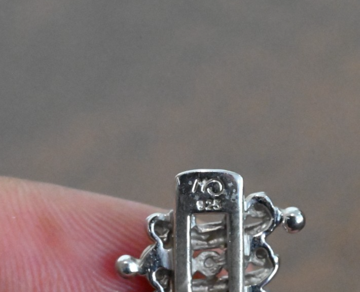 Unique Vintage Sterling Silver Bracelet with 2 CTTW Natural Diamonds6