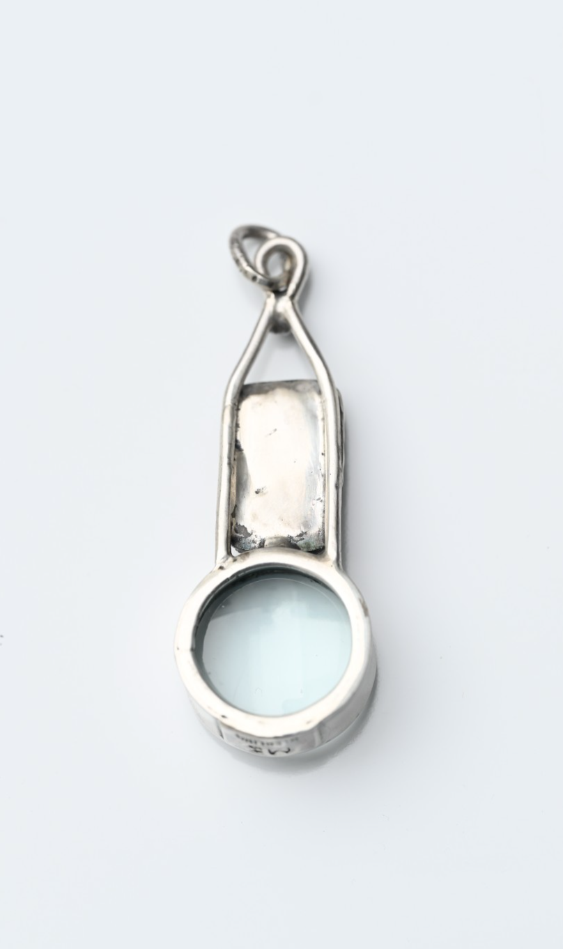 Sterling Silver Southwestern Jewelers Loupe with Turquoise Gemstone2