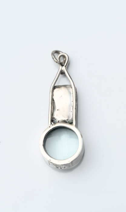 Sterling Silver Southwestern Jewelers Loupe with Turquoise Gemstone2