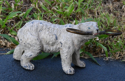 Unusual Antique German Cold Painted Polar Bear, Table Decor Salt & Pepper Holder0