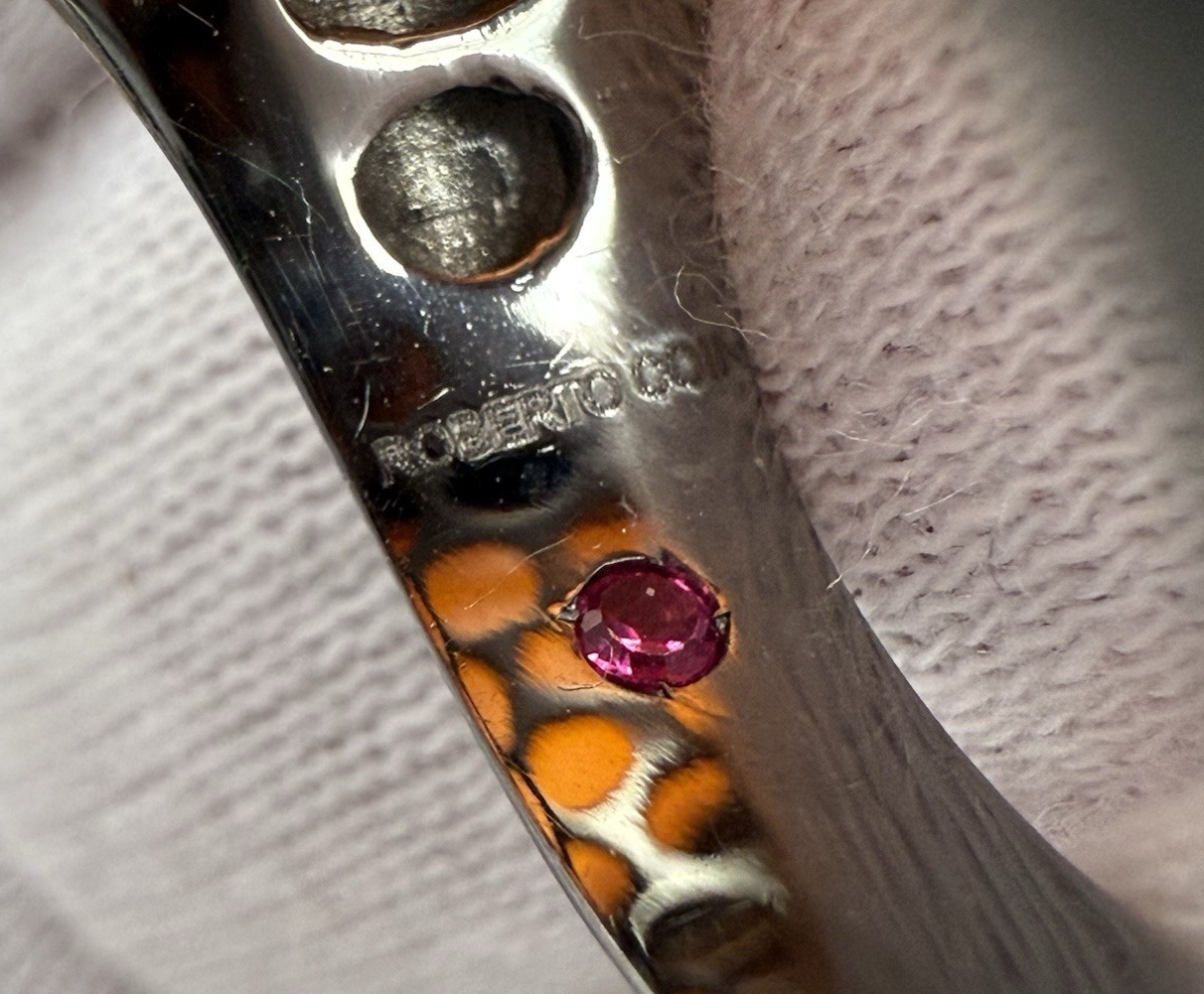 Stunning Faceted Carnelian Cabochon Gemstone Ring in 18K Gold by Roberto Coin7
