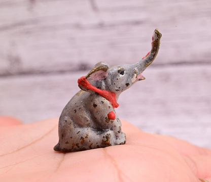Original Miniature Antique Austrian Vienna Cold Painted Bronze of Elephant7