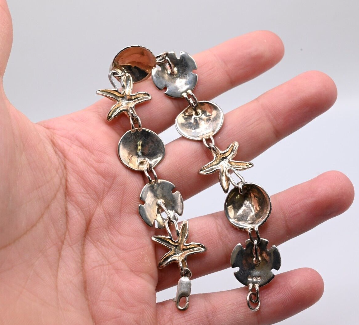 Super Beautiful Marine Sea Life Sterling Silver Charm / Link Bracelet3