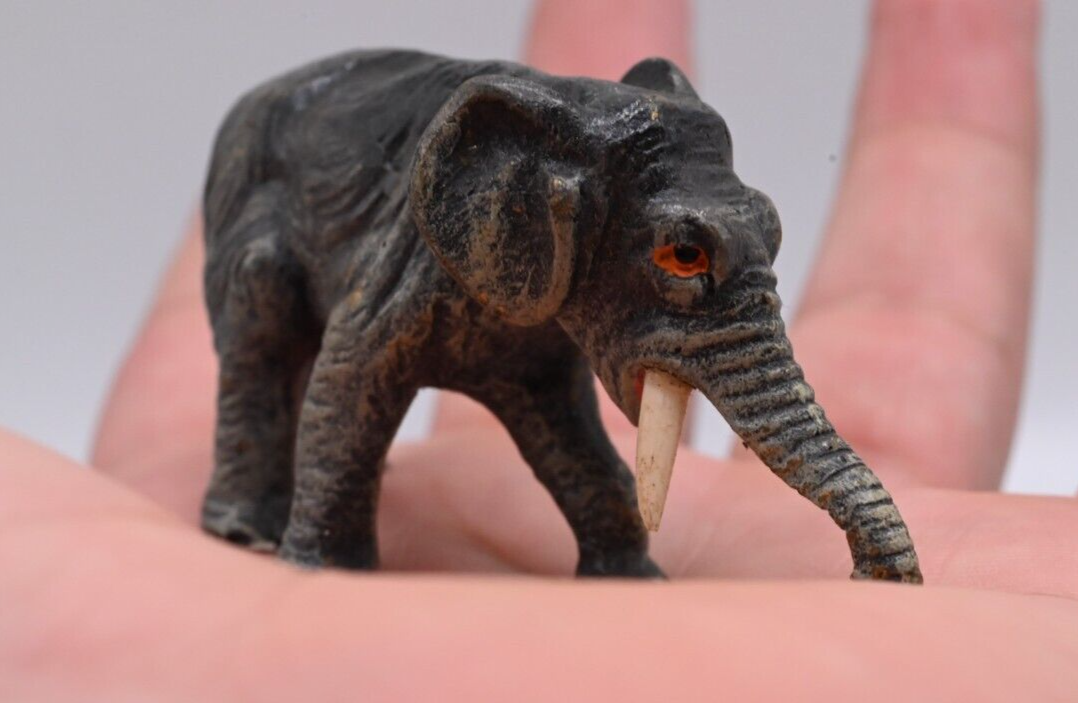 Gorgeous Antique Austrian Vienna Cold Painted Bronze Figure of Elephant6