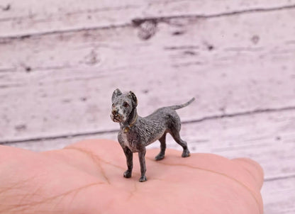 Early Antique 1900s Austrian Vienna Cold Painted Bronze Figure of Great Dane Dog2