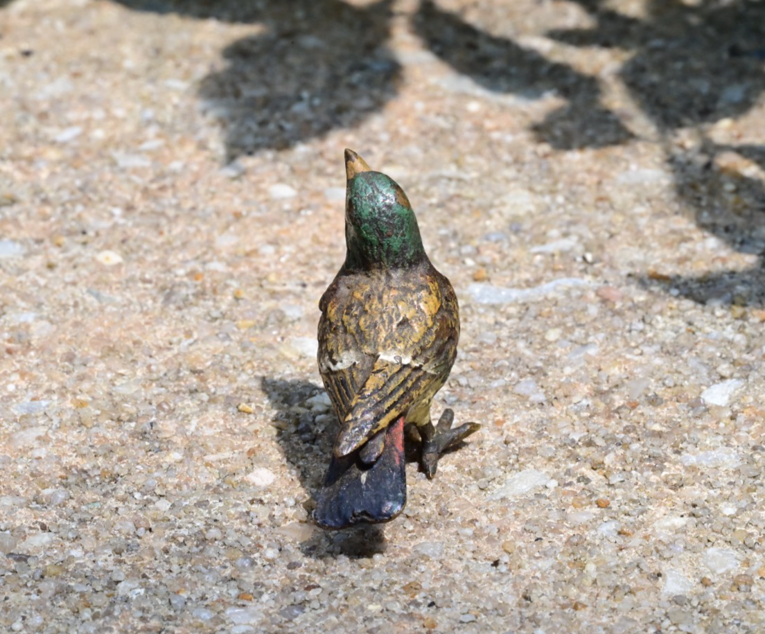 Super Cute Miniature Austrian Vienna Cold Painted Bronze Bird Figure of Robin4