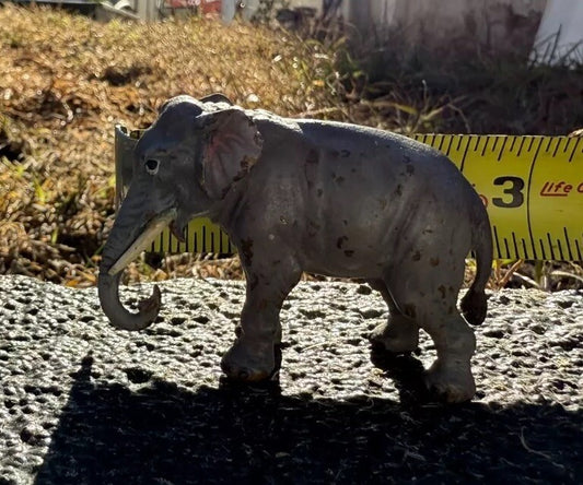 Antique Austrian Vienna Cold Painted Bronze Figure of Miniature Elephant1