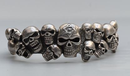 Fantastic Sterling Silver Cuff Bracelet with Skull Design12