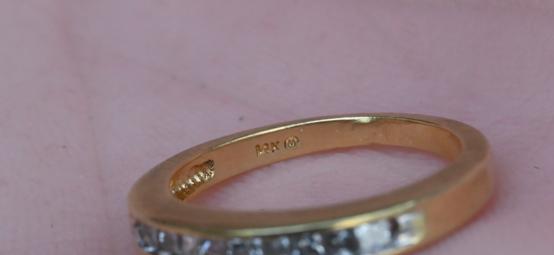 Gorgeous Princess Cut Channel Set Natural Diamond Band in 14K Yellow Gold2