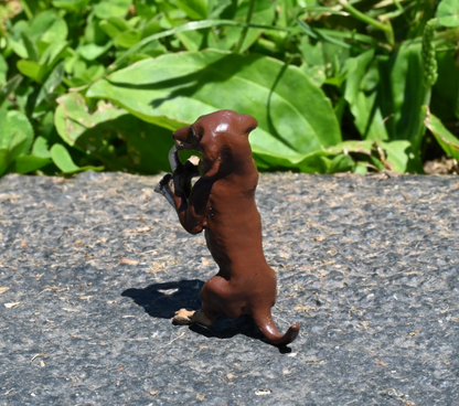 Fritz Bergmann Austrian Vienna Cold Painted Bronze Musical Dachshund w Saxophone3