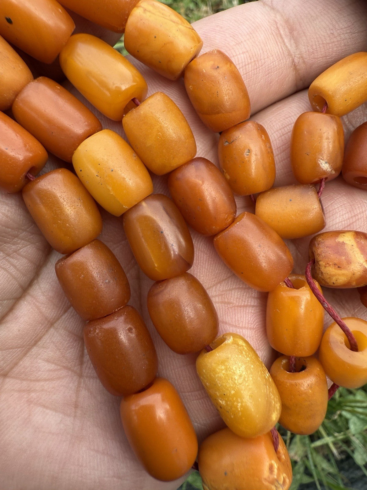 Genuine Antique Middle Eastern Natural Butterscotch Amber Tasbih Prayer Beads3