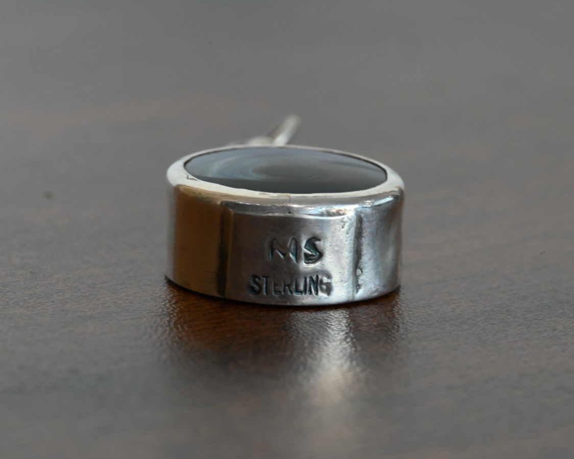 Sterling Silver Southwest Jewelers Loupe W/ Human Skull Design3
