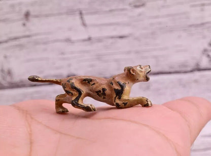 Rare Antique Austrian Vienna Cold Painted Bronze Figure of Lioness8