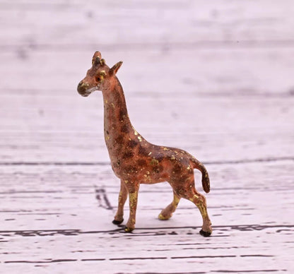High Quality Antique Austrian Vienna Cold Painted Bronze Figure of Small Giraffe4
