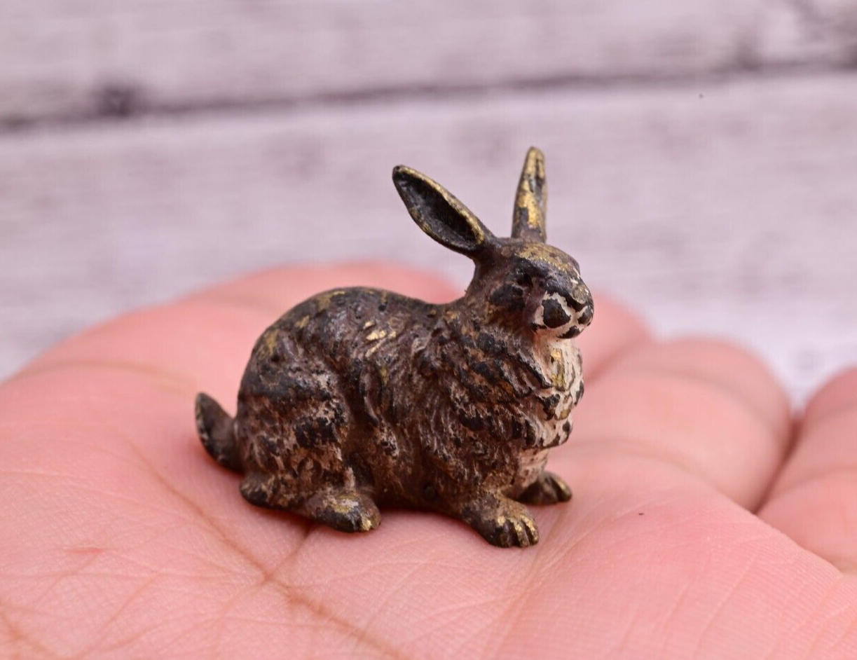 Fine Quality Antique Cold Painted Austrian Vienna Bronze Figure of Rabbit0
