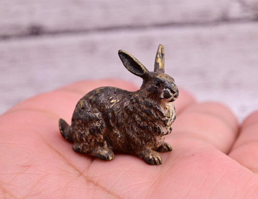 Fine Quality Antique Cold Painted Austrian Vienna Bronze Figure of Rabbit0