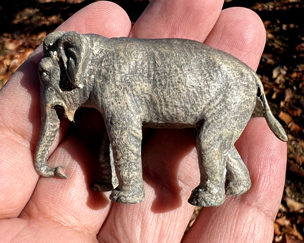 Antique Austrian Vienna Cold Painted Bronze Figure of Elephant6