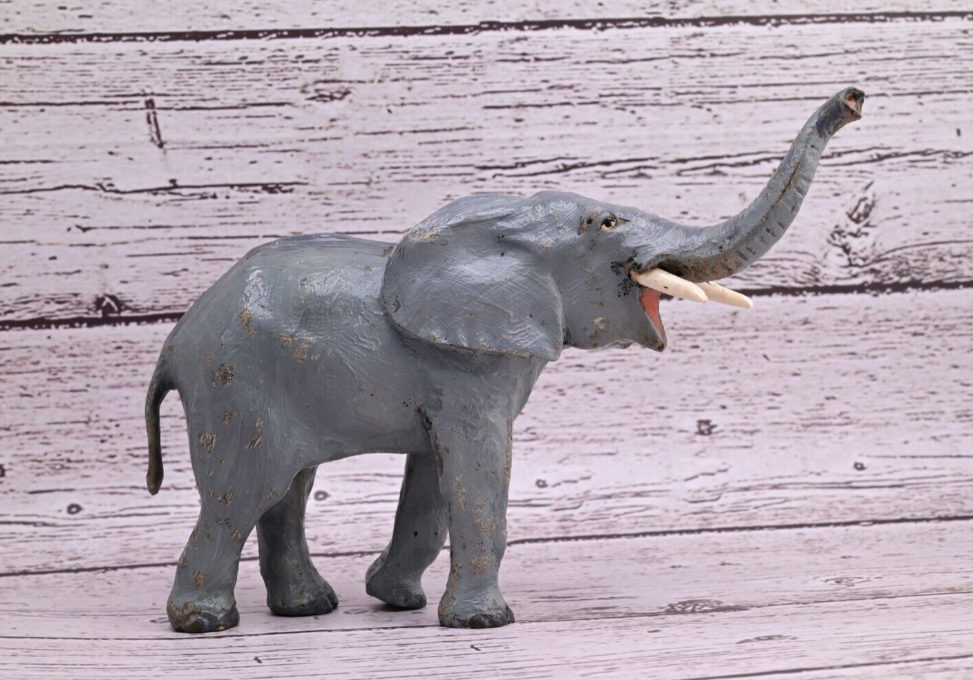 Nicely Detailed Antique Austrian Vienna Cold Painted Bronze Figure of Elephant4