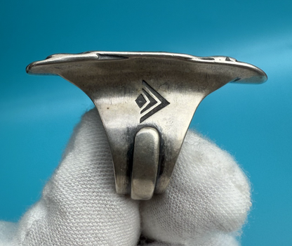 Silpada Hammered Sterling Silver Ring with Cubic Zirconia2