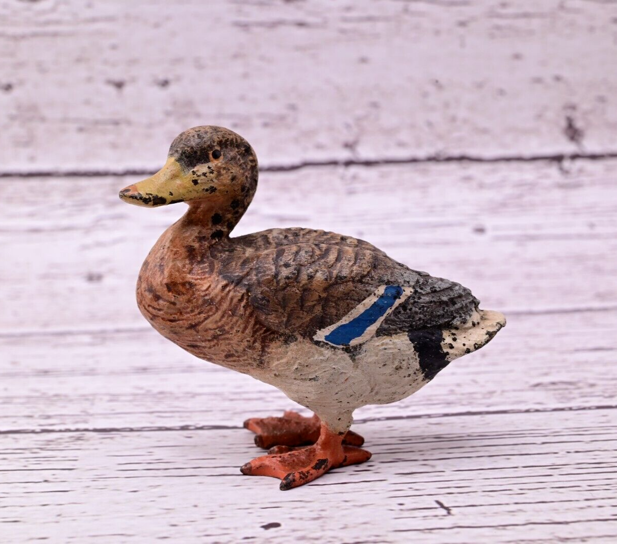 Gorgeous Antique Austrian Vienna Cold Painted Bronze Figure of Mallard Duck0