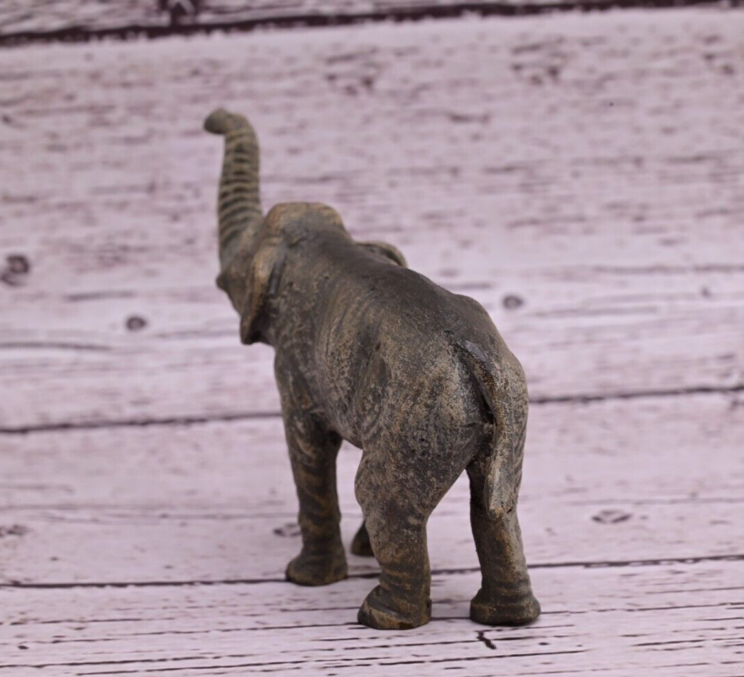 Detailed Old Antique Austrian Vienna Cold Painted Bronze Figure of Elephant5