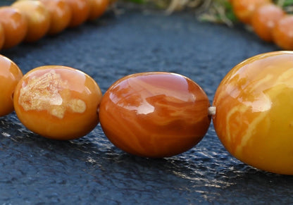 Stunning Natural Baltic Butterscotch Amber Necklace With Large Beads4