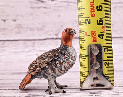 Antique Austrian Vienna Cold Painted Bronze Figure of Partridge Game Bird0