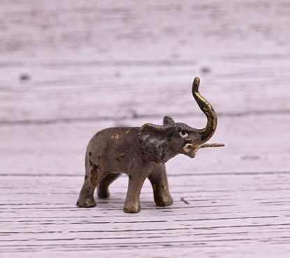 Awesome Antique Austrian Vienna Cold Painted Bronze Figure of Tiny Elephant9