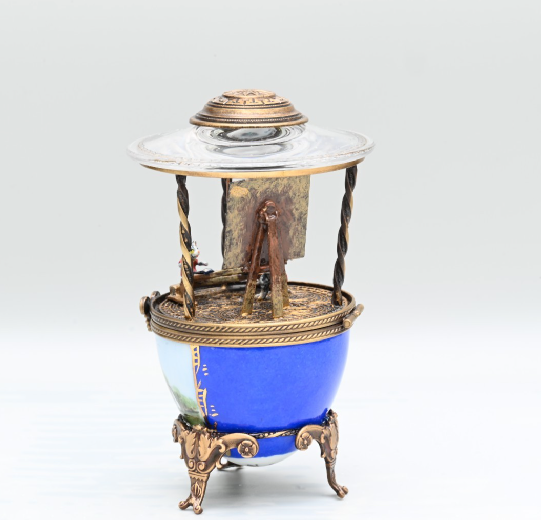 Austrian Vienna Cold Painted Bronze "Cat School" Limoge France Porcelain Box5