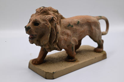 Gorgeous Antique Cold Painted Bronze Figure of Lion Austrian Vienna Quality14