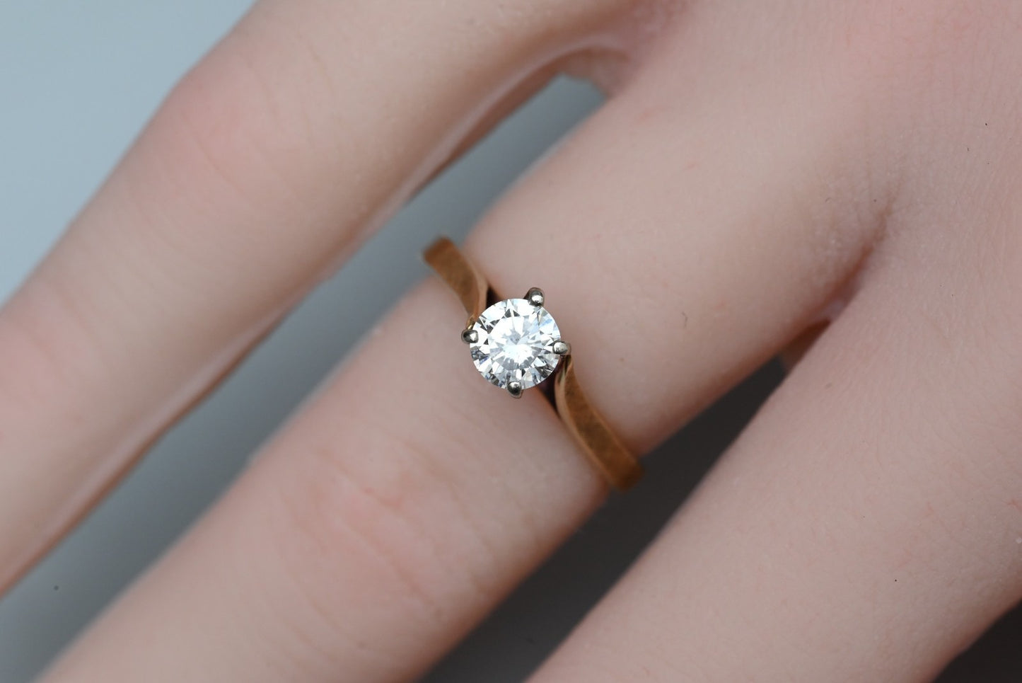 Wonderful Vintage 14k Yellow Gold Solitaire Ring with .40 ct Round Diamond3