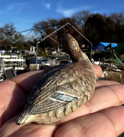 Antique Austrian Vienna Cold Painted Bronze Figure of Sitting Mallard Duck3