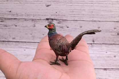 Stunning Antique Austrian Vienna Cold Painted Bronze of Ring Neck Pheasant1