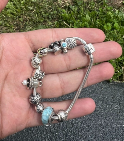 Gorgeous Vintage PANDORA Sterling Silver Charm Bracelet 4