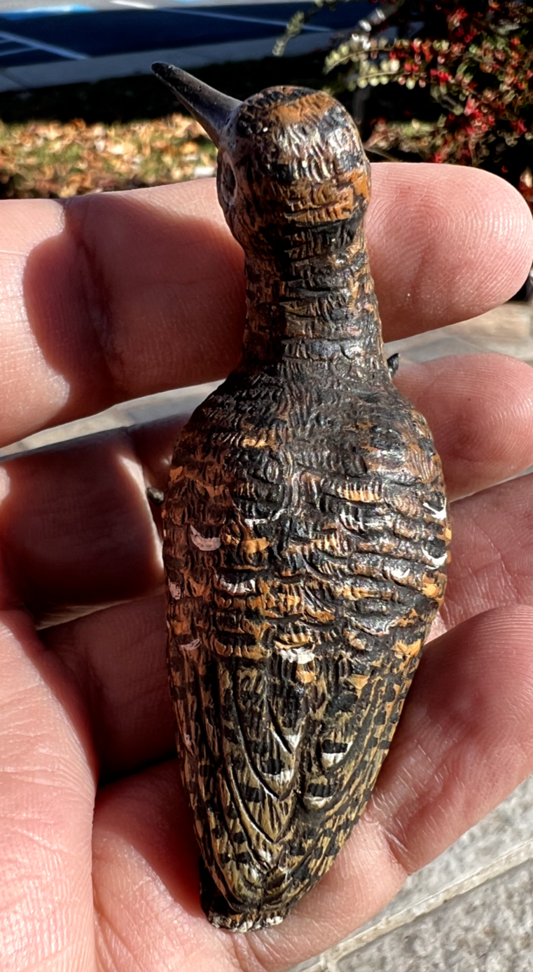 Antique Austrian Vienna Cold Painted Bronze Figure of Eurasian Woodcock8