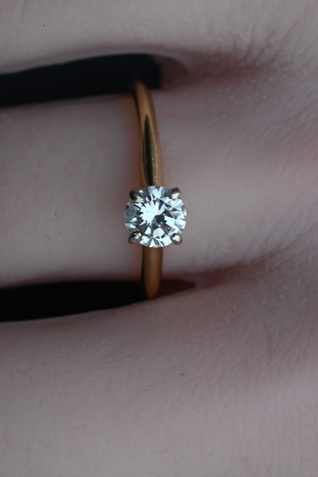 Lovely Simple yet Elegant .50 ct Natural Diamond Solitaire Ring in 14k YG4