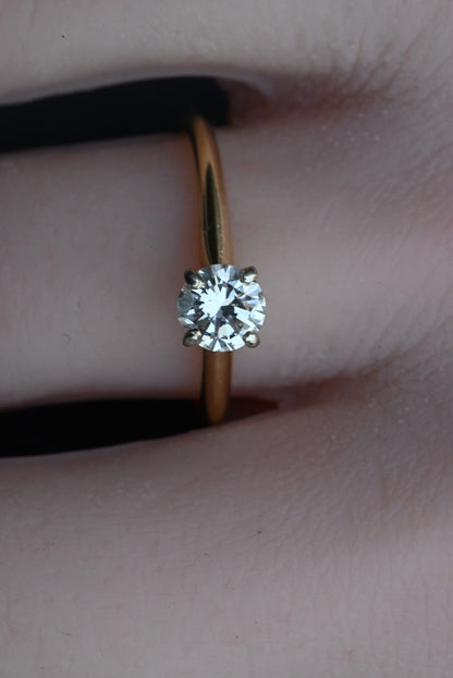 Lovely Simple yet Elegant .50 ct Natural Diamond Solitaire Ring in 14k YG4