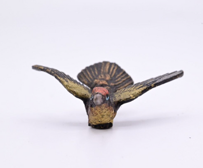 Rare Form Antique Austrian Vienna Cold Painted Bronze Figure of Hummingbird2