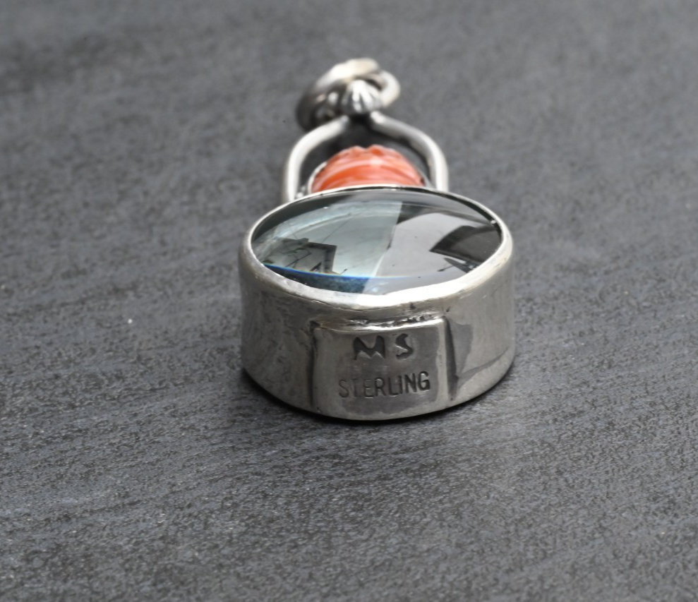 Sterling Silver Southwest Jewelers Loupe with Egyptian Scarab Beetle3