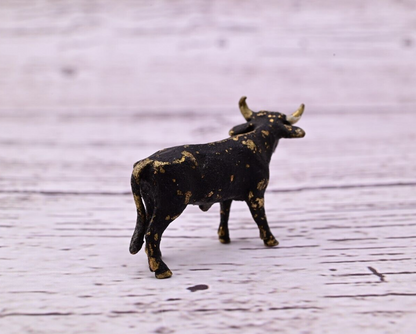 Small Early Antique Cold Painted Austrian Vienna Bronze Black Bull2