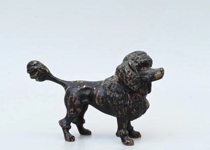 Gorgeous Antique Austrian Vienna Cold Painted Bronze Figure of Black Poodle Dog3