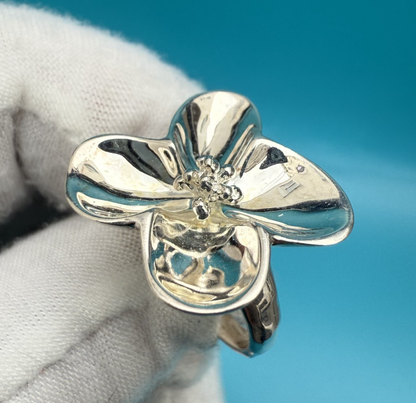 Vintage Floral Sterling Silver Ring by Robert Lee Morris2