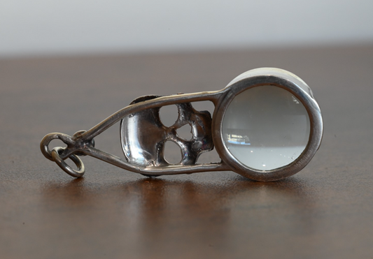 Sterling Silver Southwest Jewelers Loupe W/ Skull Motif1