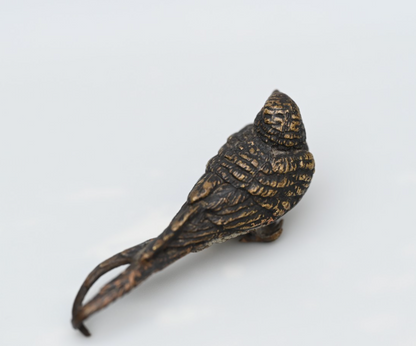 Antique 1900s Austrian Vienna Cold Painted Bronze Figure of Barn Swallow Bird2