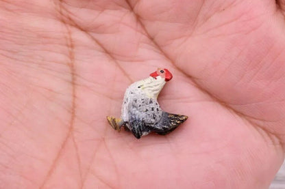 Amazing Antique Austrian Vienna Cold Painted Bronze Figure of Miniature Hen ￼8