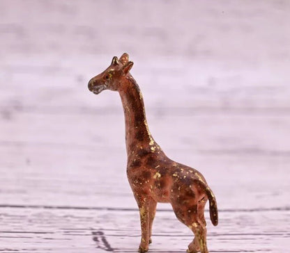 High Quality Antique Austrian Vienna Cold Painted Bronze Figure of Small Giraffe12